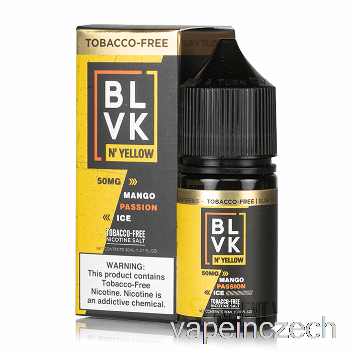 Mango Passion Ice - Blvk N' Yellow Salts - 30ml 35mg Vape Bez Nikotinu